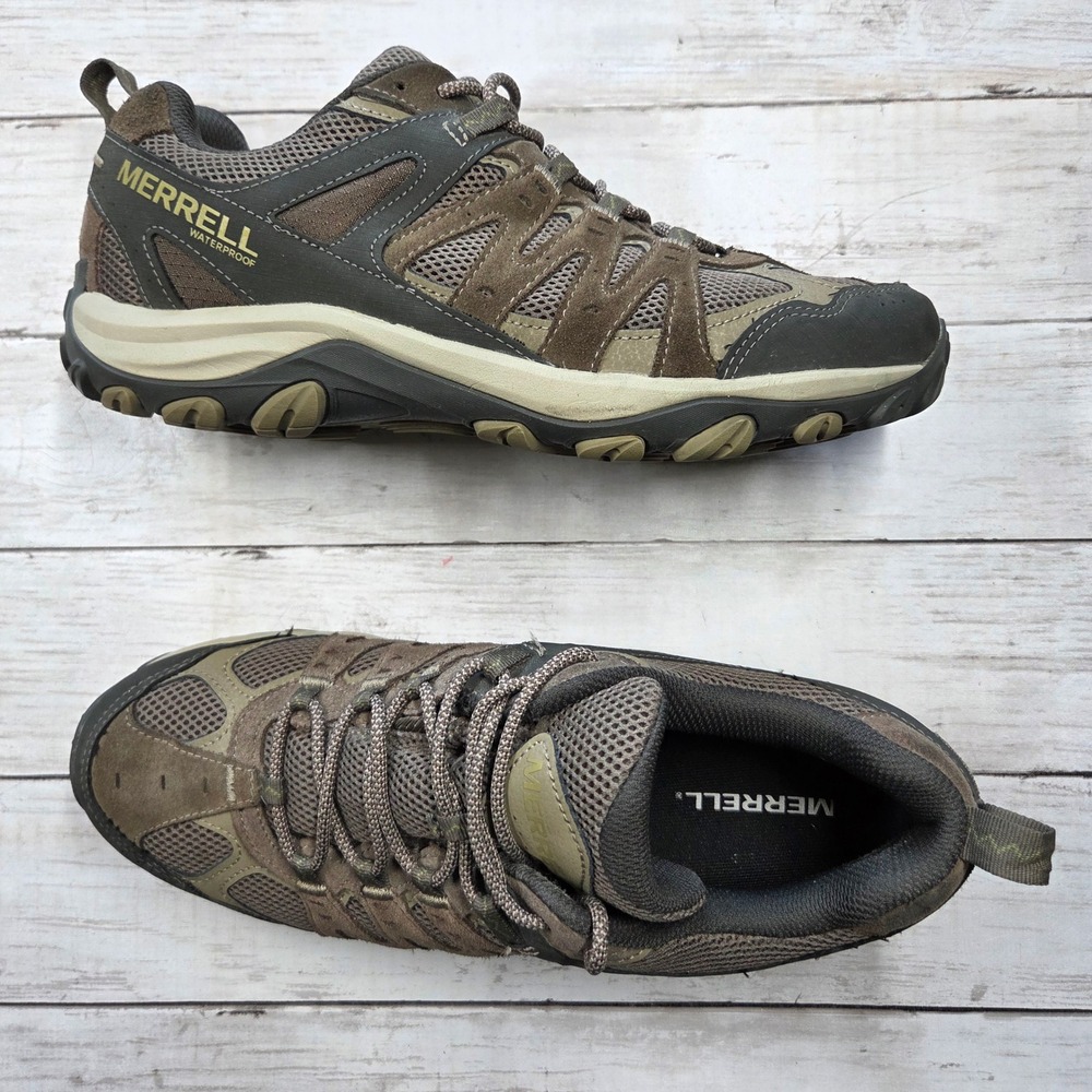 Merrell Accentor 3 Waterproof Hiking Shoes Mens 11 Earth Brown Suede J135475